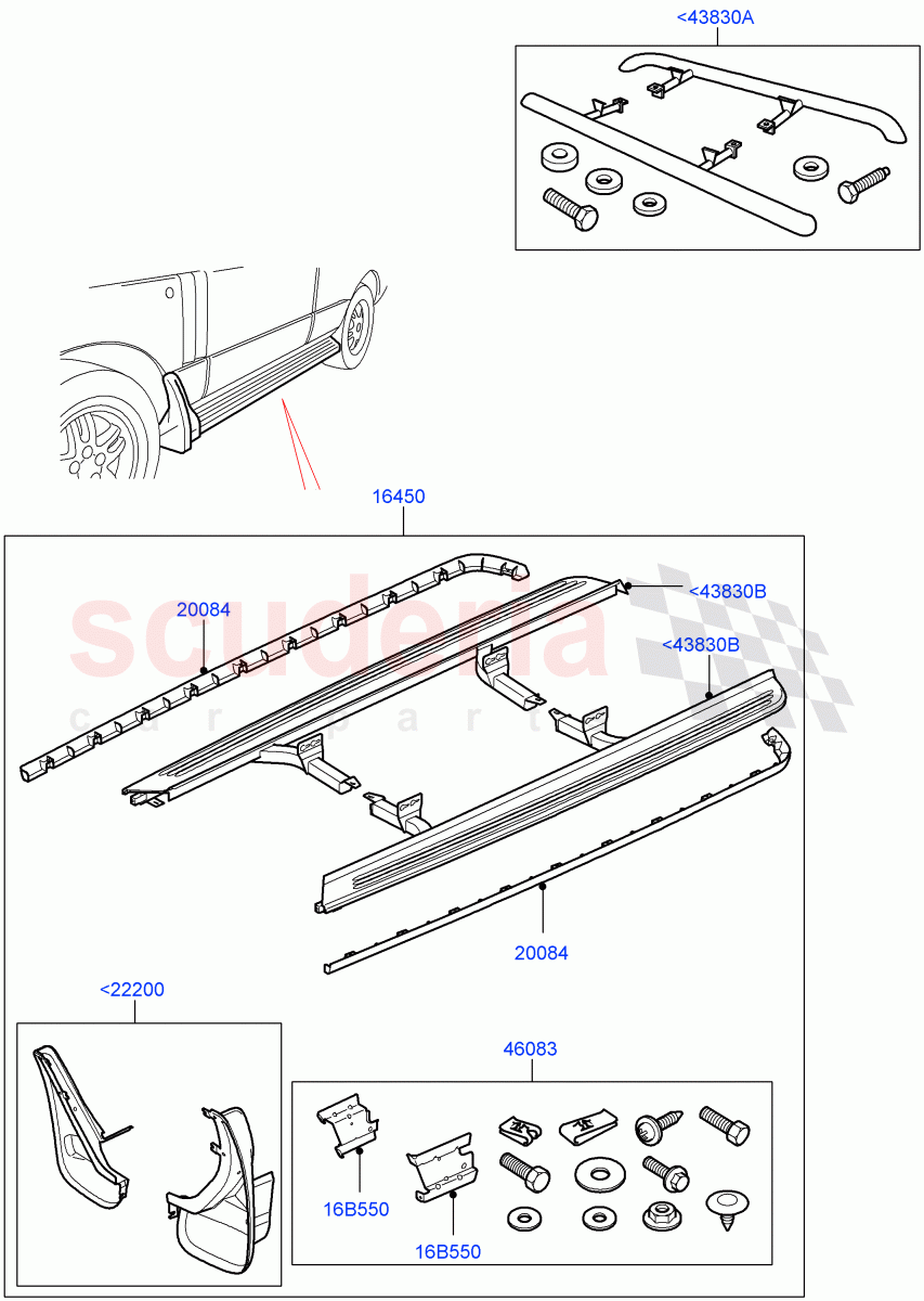 Lower Body Guards And Shields (Accessory) (Less Power Deployable Running Board) ((V) FROMAA000001) of Land Rover Land Rover Range Rover (2010-2012) [5.0 OHC SGDI NA V8 Petrol]