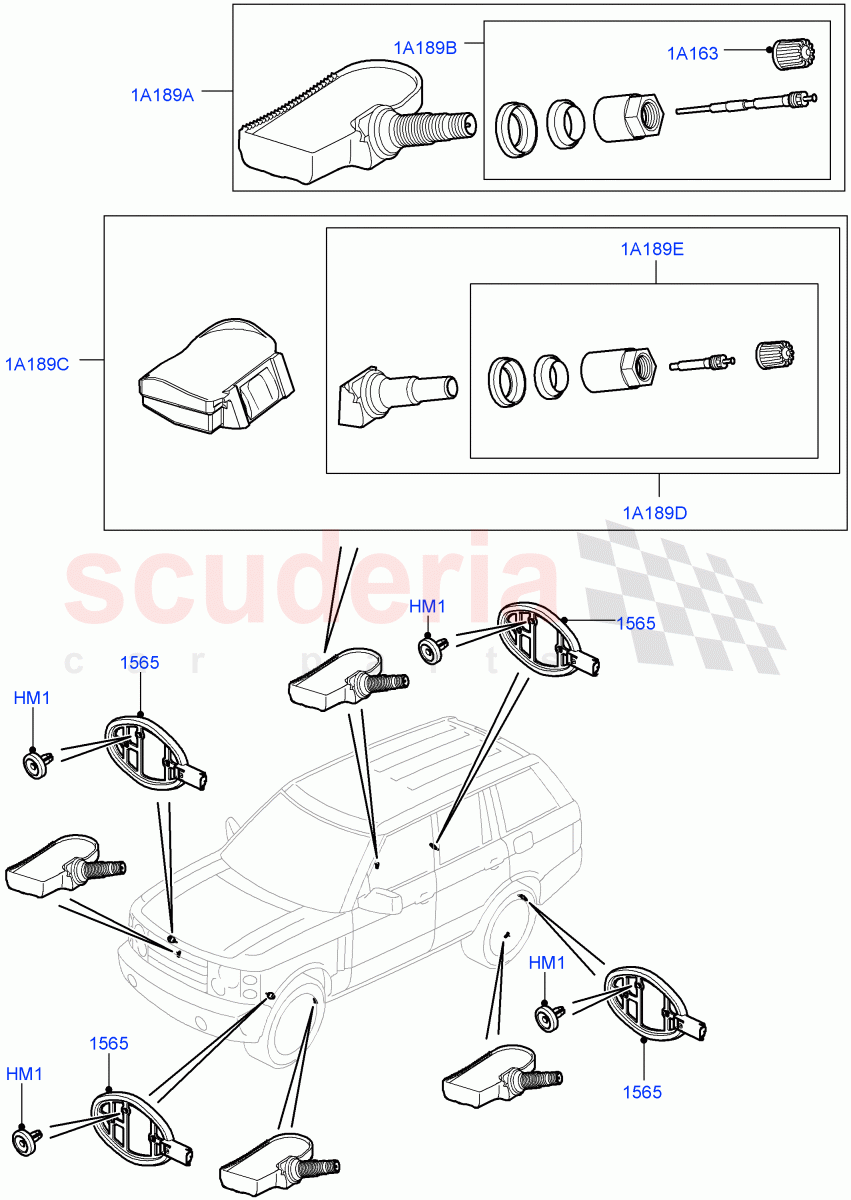 Tyre Pressure Monitor System ((V) FROMAA000001) of Land Rover Land Rover Range Rover (2010-2012) [3.6 V8 32V DOHC EFI Diesel]