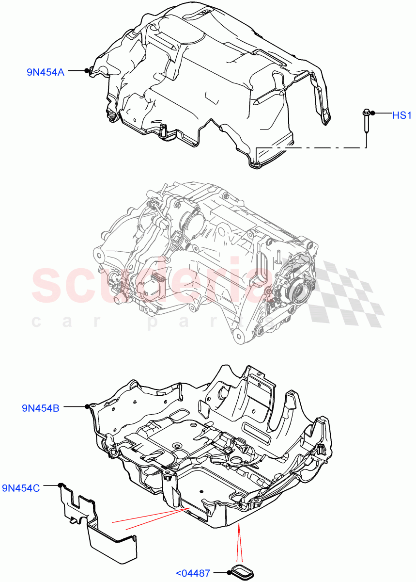 Rear Electric Drive Unit (Heatshields) (1.5L AJ20P3 Petrol High PHEV, Halewood (UK), All Wheel Drive) ((V) FROMLH000001) of Land Rover Land Rover Discovery Sport (2015+) [2.0 Turbo Diesel]