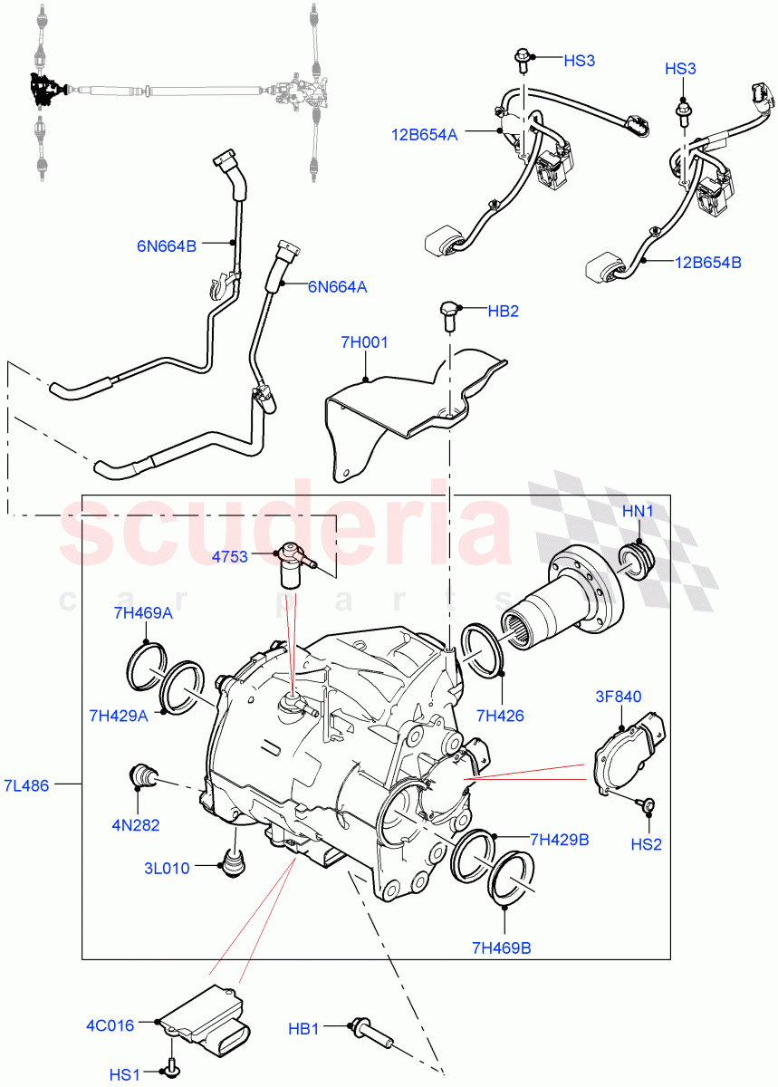 Front Axle Case (Halewood (UK), All Wheel Drive, Less Electric Engine Battery, Electric Engine Battery-MHEV) of Land Rover Land Rover Range Rover Evoque (2019+) [2.0 Turbo Diesel]
