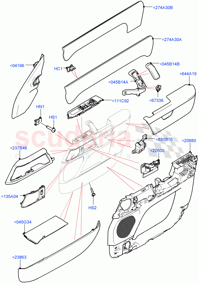 Front Door Trim Installation of Land Rover Land Rover Defender (2020+) [3.0 I6 Turbo Petrol AJ20P6]