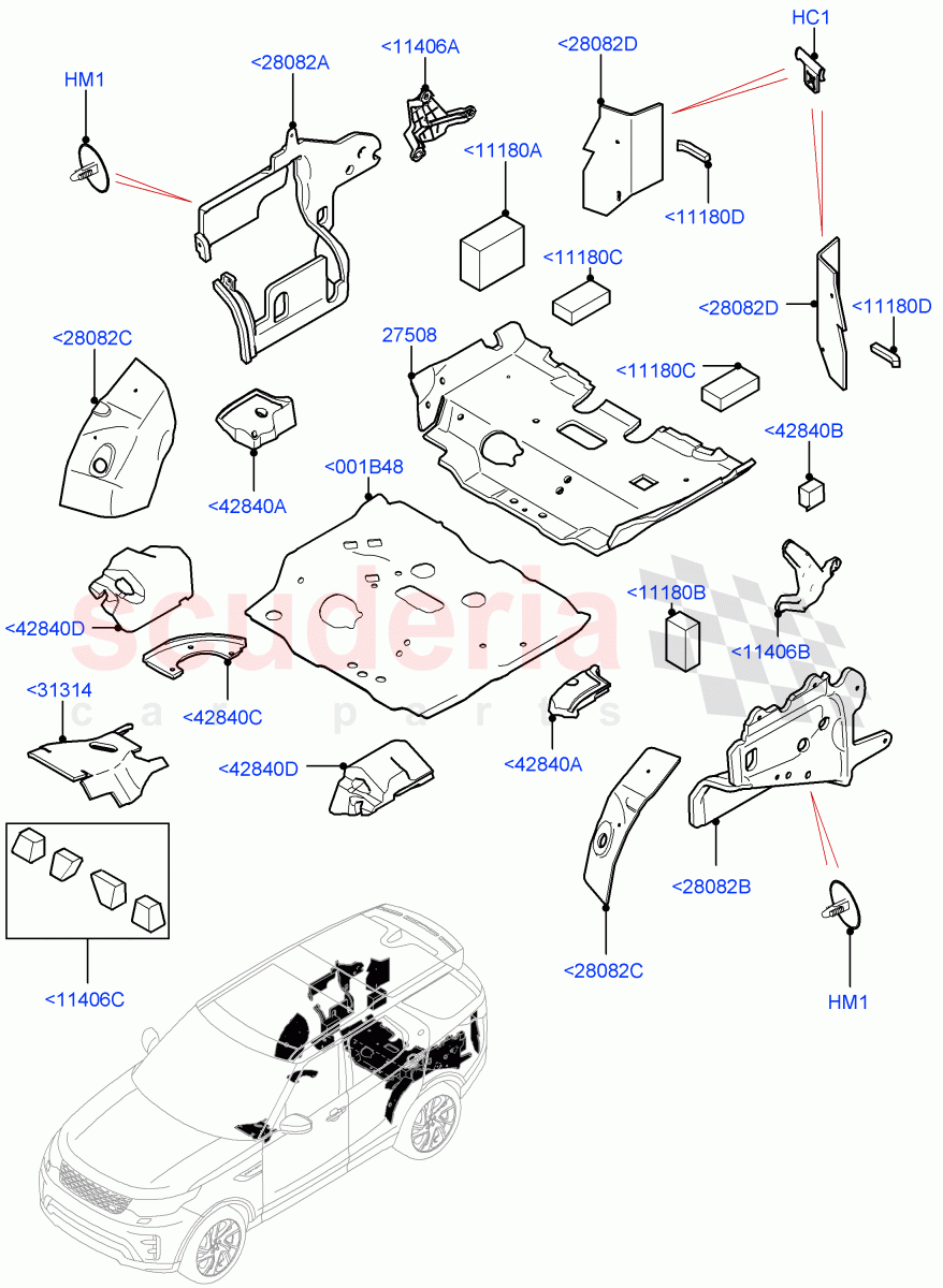 Insulators - Rear(Nitra Plant Build)((V)FROMK2000001) of Land Rover Land Rover Discovery 5 (2017+) [3.0 I6 Turbo Petrol AJ20P6]