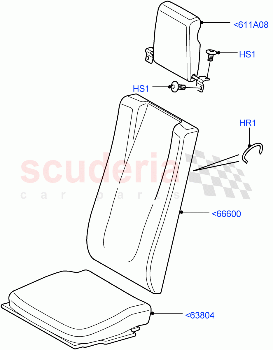 Rear Seat Covers(Row 3)(With 7 Seat Configuration)((V)FROMAA000001) of Land Rover Land Rover Discovery 4 (2010-2016) [2.7 Diesel V6]