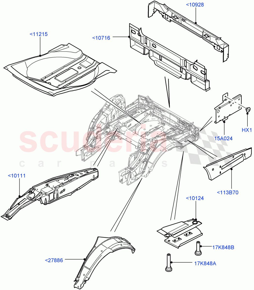 Floor Pan - Centre And Rear(Less Armoured)((V)FROMAA000001) of Land Rover Land Rover Range Rover (2010-2012) [5.0 OHC SGDI SC V8 Petrol]