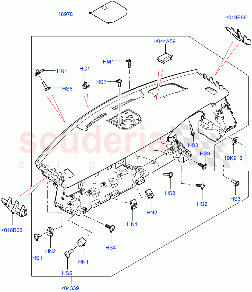 Instrument Panel(External, Upper)(Itatiaia (Brazil))((V)FROMGT000001) of Land Rover Land Rover Discovery Sport (2015+) [2.0 Turbo Diesel AJ21D4]