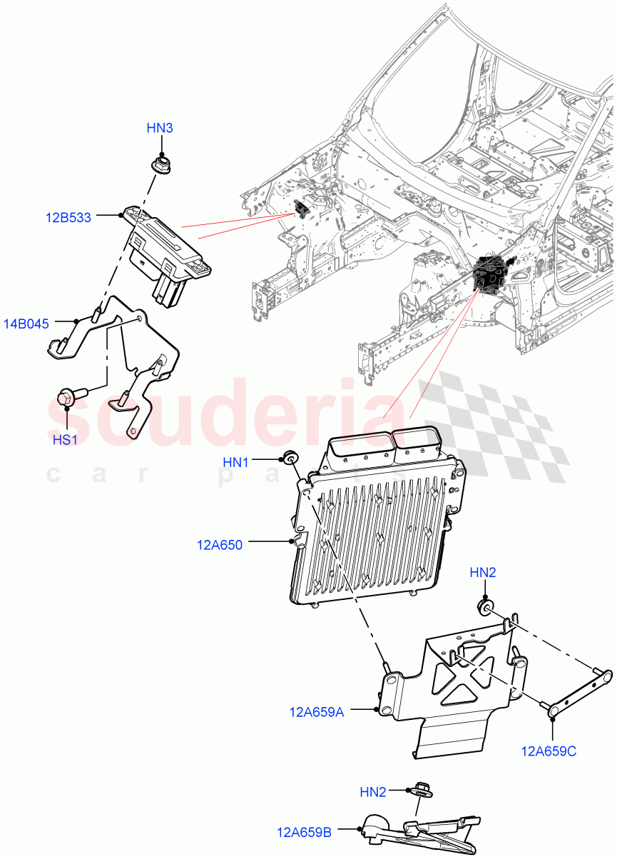 Engine Modules And Sensors (Nitra Plant Build) (2.0L I4 DSL HIGH DOHC AJ200, 2.0L I4 DSL MID DOHC AJ200) ((V) FROMK2000001) of Land Rover Land Rover Discovery 5 (2017+) [2.0 Turbo Diesel]