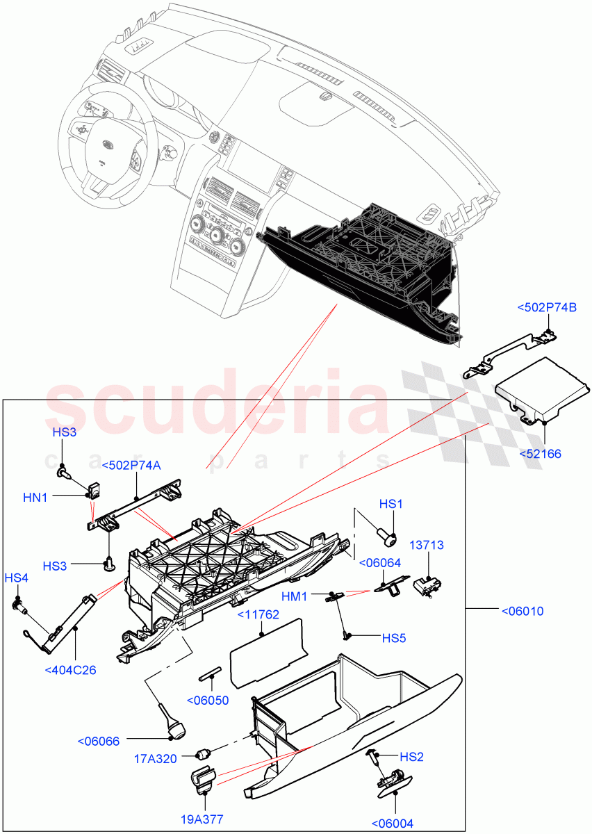 Glove Box (Changsu (China)) ((V) FROMFG000001) of Land Rover Land Rover Discovery Sport (2015+) [2.0 Turbo Petrol GTDI]