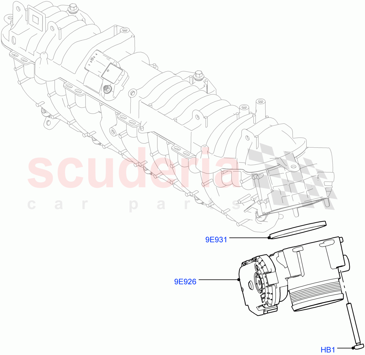 Throttle Housing(2.0L AJ21D4 Diesel Mid,Itatiaia (Brazil)) of Land Rover Land Rover Range Rover Evoque (2019+) [2.0 Turbo Diesel AJ21D4]