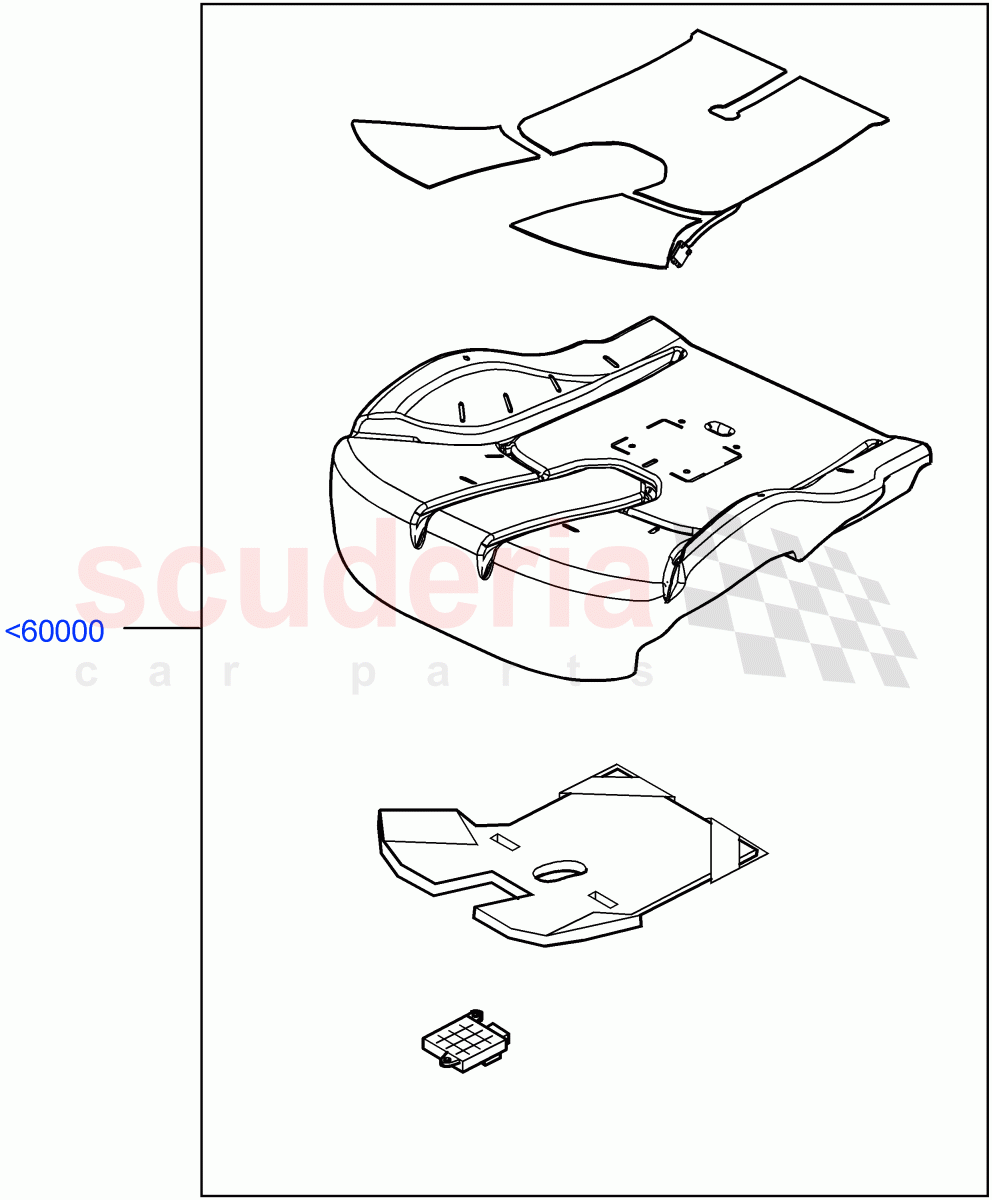 Front Seat Base(For North America Only, Sensors)((+)"CDN/MEX/USA") of Land Rover Land Rover Range Rover Velar (2017+) [2.0 Turbo Diesel AJ21D4]