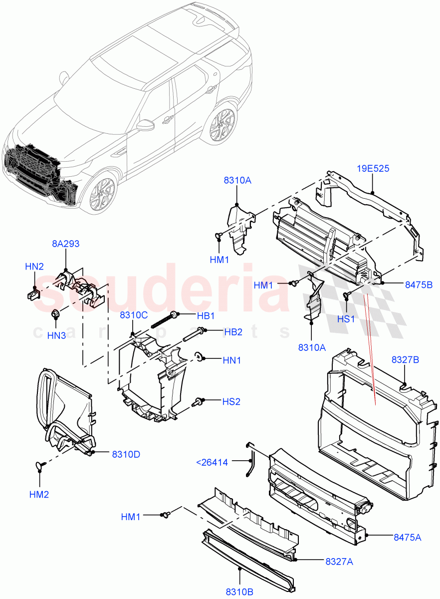 Air Deflectors(Solihull Plant Build)((V)FROMHA000001) of Land Rover Land Rover Discovery 5 (2017+) [3.0 DOHC GDI SC V6 Petrol]