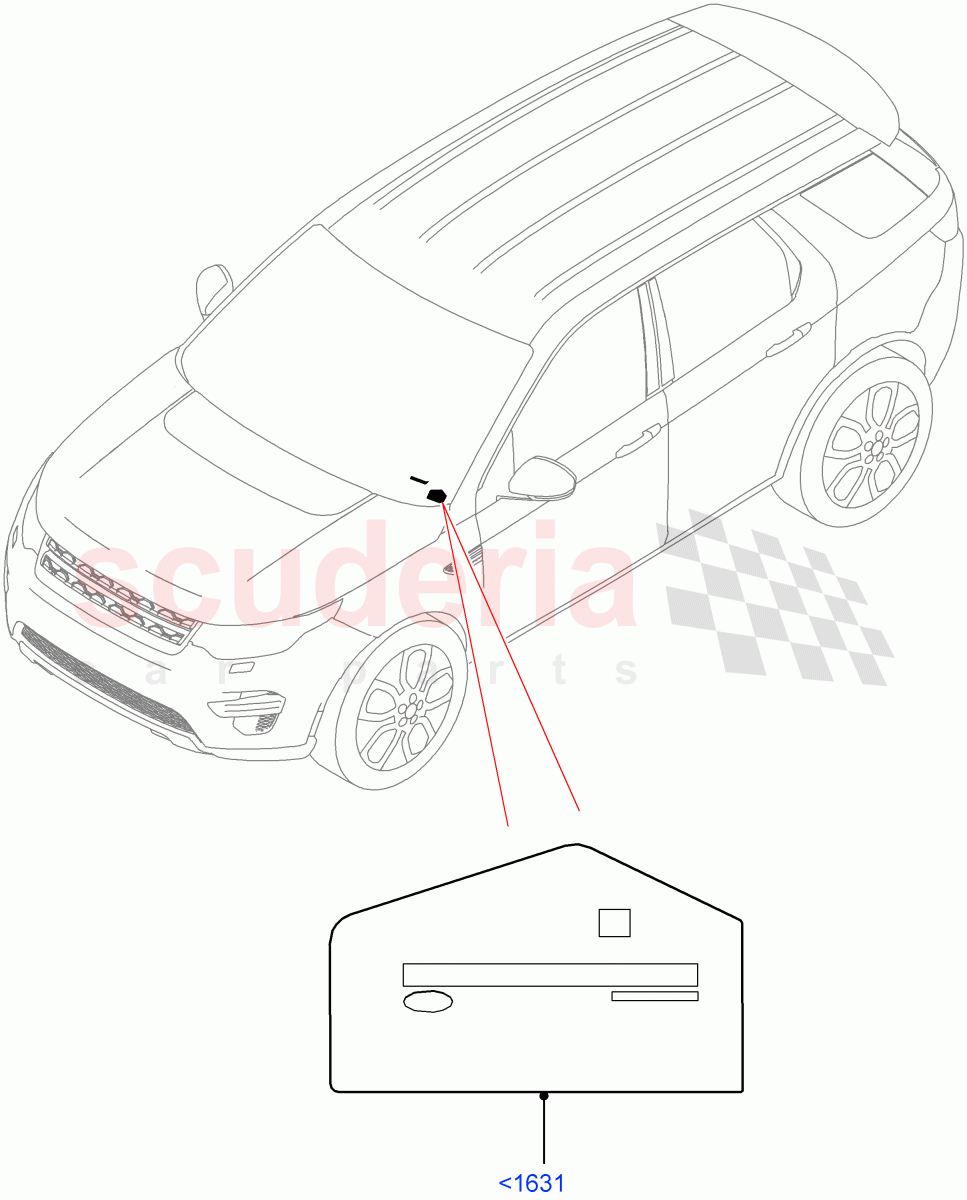 Labels (Windscreen) (Itatiaia (Brazil)) ((V) FROMGT000001) of Land Rover Land Rover Discovery Sport (2015+) [2.0 Turbo Petrol AJ200P]