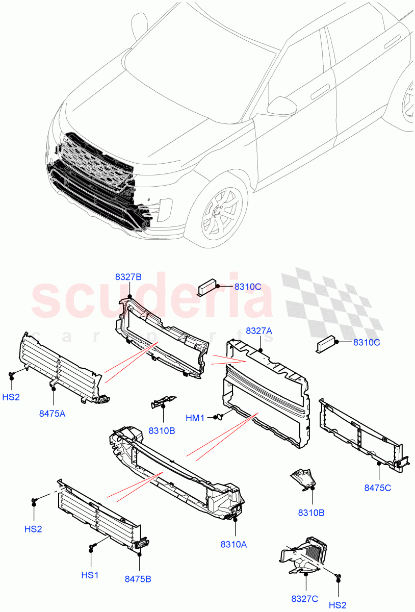 Air Deflectors(Changsu (China)) of Land Rover Land Rover Range Rover Evoque (2019+) [2.0 Turbo Petrol AJ200P]