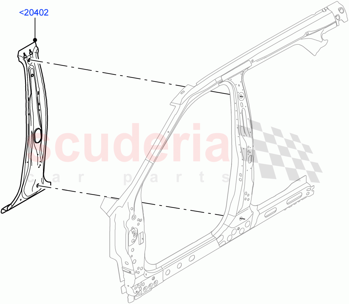 Side Panels - Inner (Inner - Front) (Itatiaia (Brazil)) of Land Rover Land Rover Range Rover Evoque (2019+) [2.0 Turbo Petrol AJ200P]