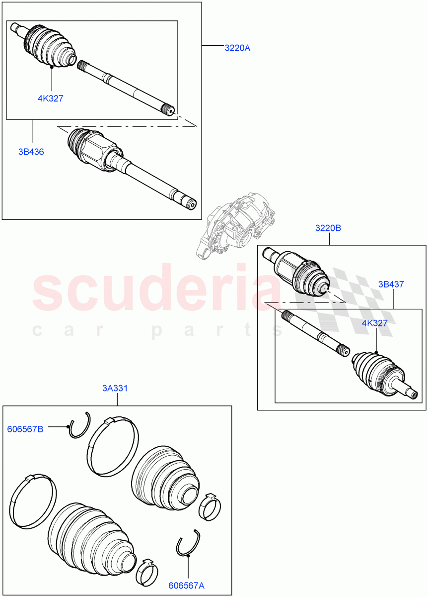 Drive Shaft - Front Axle Drive(Drive Shaft & Boot Kits)((V)FROMAA000001) of Land Rover Land Rover Discovery 4 (2010-2016) [4.0 Petrol V6]