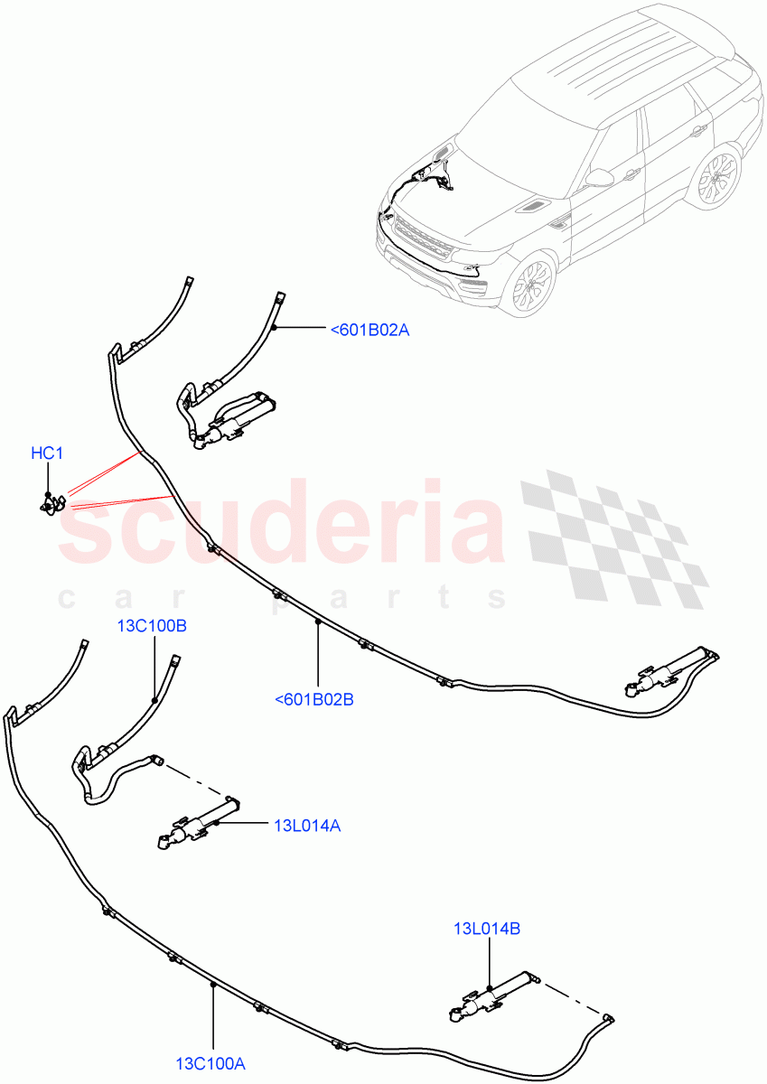 Headlamp Washer(With Headlamp Power Wash) of Land Rover Land Rover Range Rover Sport (2014+) [4.4 DOHC Diesel V8 DITC]