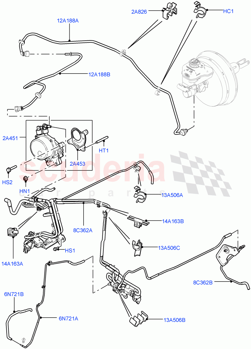 Vacuum Control And Air Injection (4.4L DOHC DITC V8 Diesel, LHD) ((V) TOGA999999) of Land Rover Land Rover Range Rover Sport (2014+) [4.4 DOHC Diesel V8 DITC]