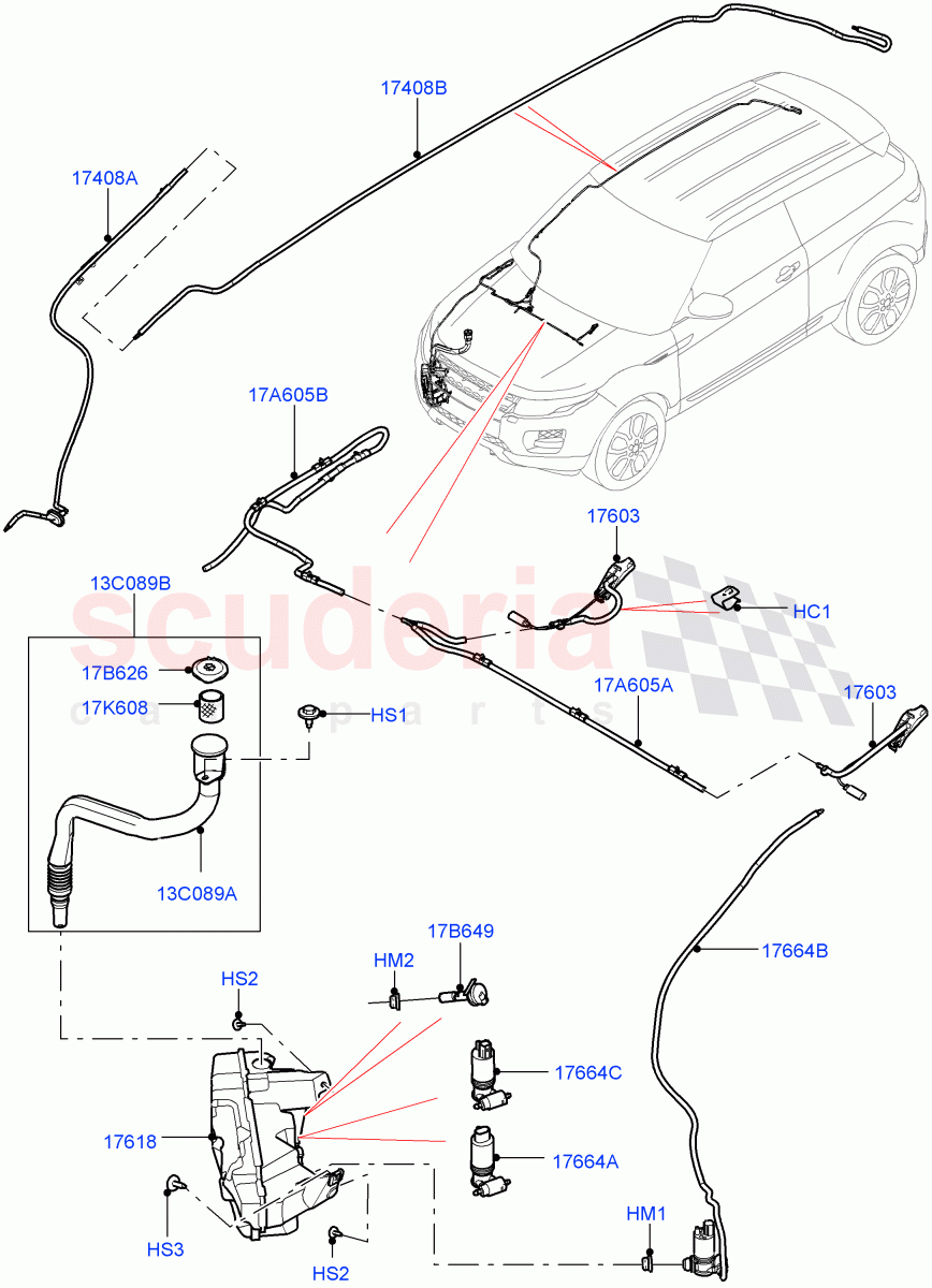 Windscreen Washer (Changsu (China)) ((V) FROMEG000001) of Land Rover Land Rover Range Rover Evoque (2012-2018) [2.0 Turbo Petrol GTDI]