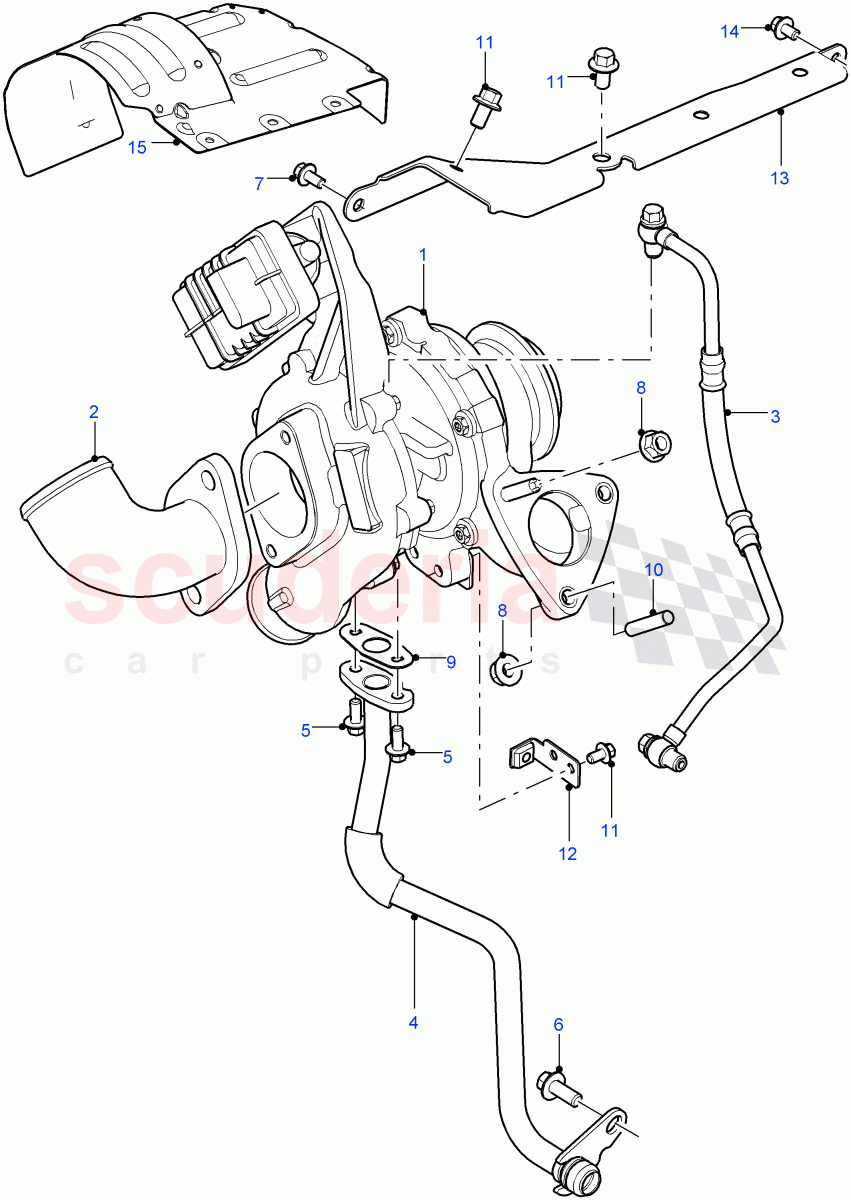 Turbocharger (2.2L 16V TC I4 DSL 122PS PUMA) ((V) FROMCA000001) of Land Rover Land Rover Defender (2007-2016)