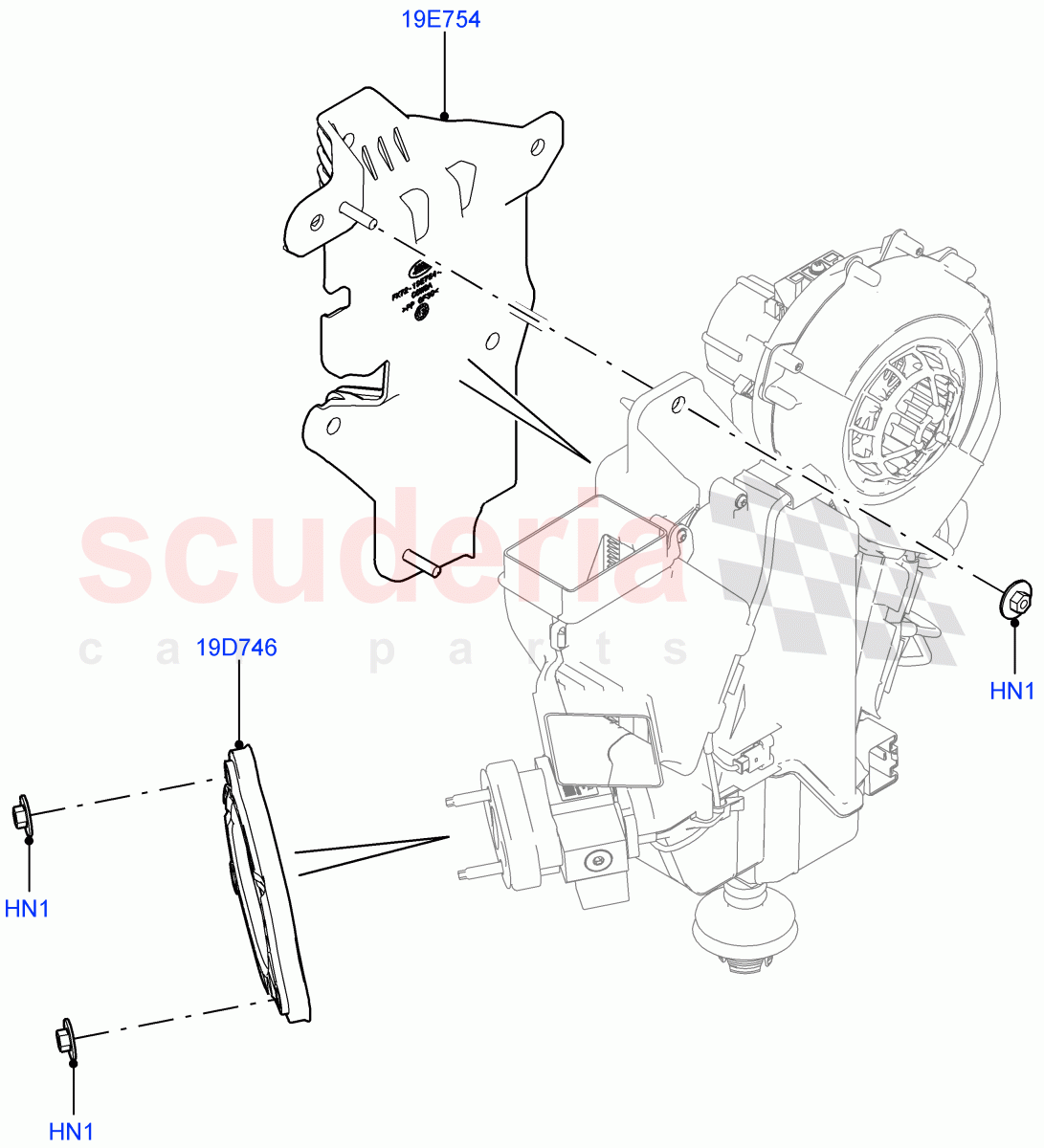 Heater/Air Cond.External Components(Main Unit)(Changsu (China),Climate Control - Chiller Unit)((V)FROMFG000001,(V)TOKG999999) of Land Rover Land Rover Discovery Sport (2015+) [2.0 Turbo Diesel AJ21D4]