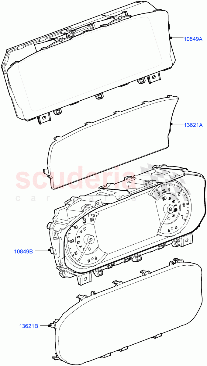 Instrument Cluster (Itatiaia (Brazil)) of Land Rover Land Rover Range Rover Evoque (2019+) [1.5 I3 Turbo Petrol AJ20P3]