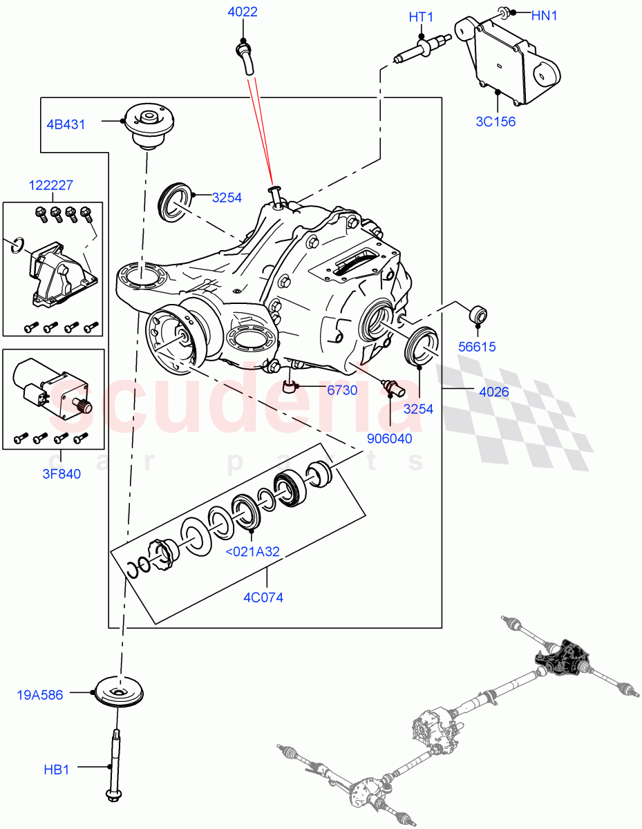 Rear Axle (3.0L AJ20P6 Petrol High, Torque Vectoring By Braking (TVBB), 3.0L AJ20D6 Diesel High) ((V) FROMMA000001) of Land Rover Land Rover Range Rover Velar (2017+) [3.0 I6 Turbo Diesel AJ20D6]