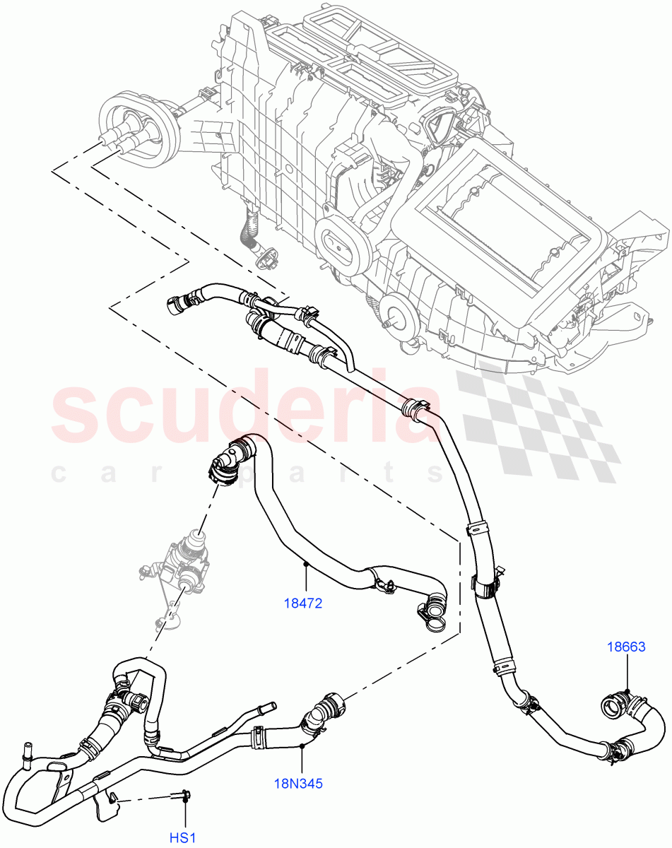 Heater Hoses (3.0L AJ20P6 Petrol High, Less Heater, With Ptc Heater) ((V) FROMMA000001) of Land Rover Land Rover Range Rover Velar (2017+) [3.0 I6 Turbo Diesel AJ20D6]