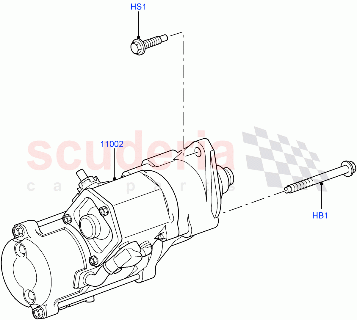 Starter Motor(AJ Petrol 4.2 V8 Supercharged) of Land Rover Land Rover Range Rover Sport (2005-2009) [4.2 Petrol V8 Supercharged]