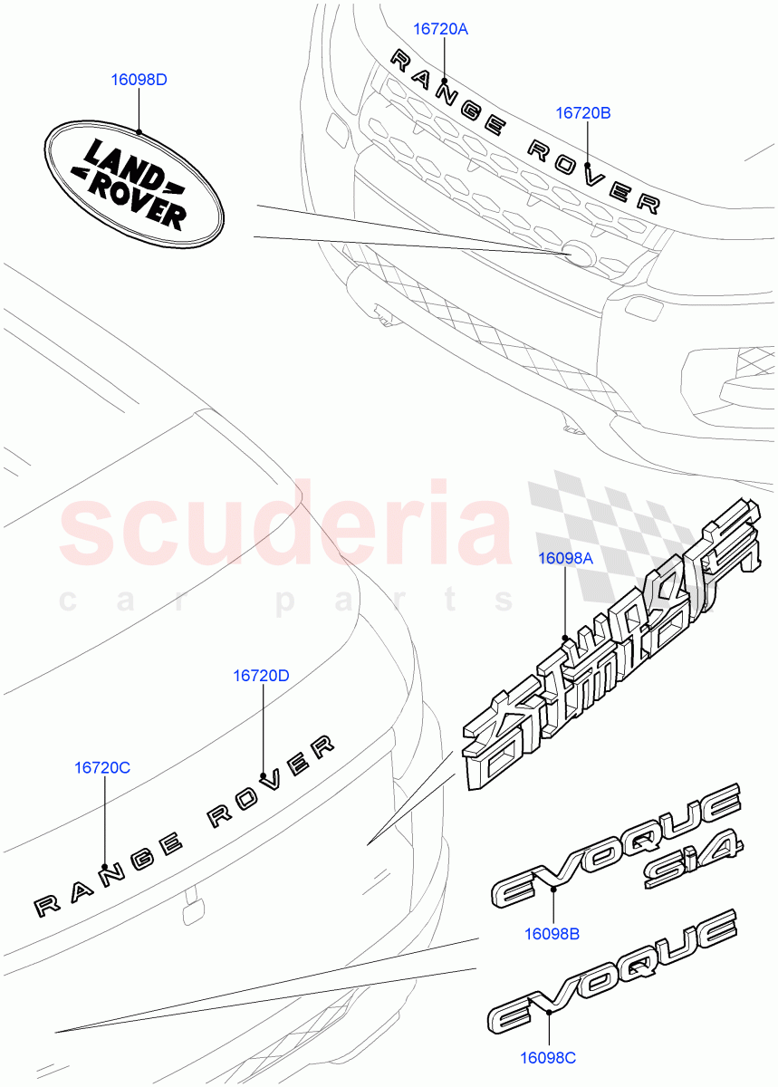 Name Plates (Changsu (China)) ((V) FROMEG000001) of Land Rover Land Rover Range Rover Evoque (2012-2018) [2.0 Turbo Diesel]