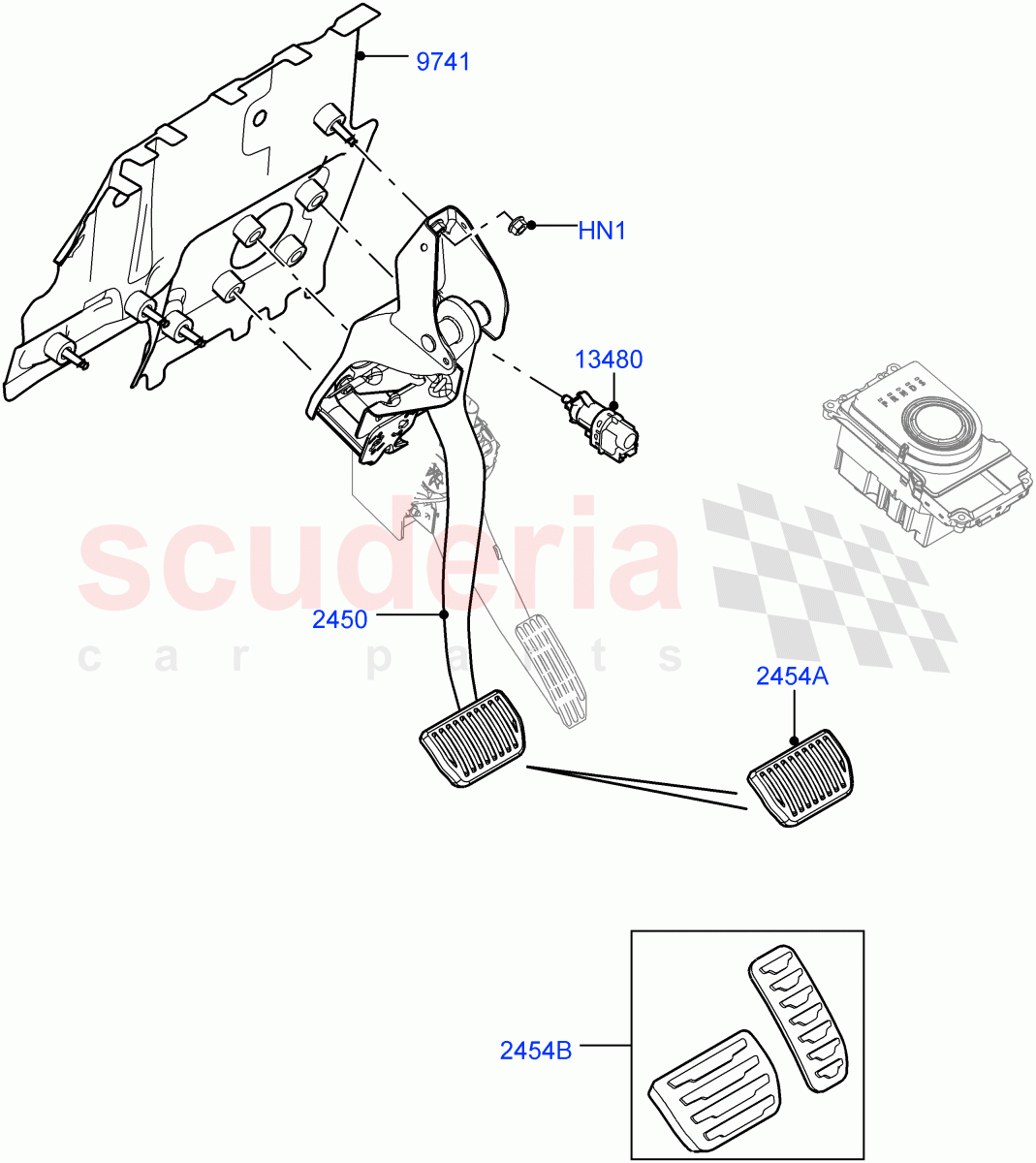 Brake And Clutch Controls(Changsu (China))((V)FROMEG000001) of Land Rover Land Rover Range Rover Evoque (2012-2018) [2.2 Single Turbo Diesel]