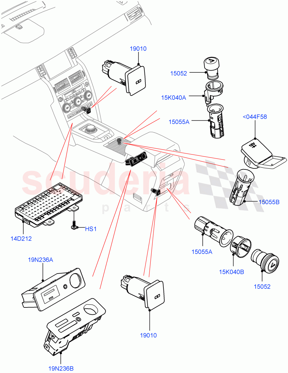 Instrument Panel Related Parts (Changsu (China)) ((V) FROMFG000001) of Land Rover Land Rover Discovery Sport (2015+) [2.0 Turbo Diesel]