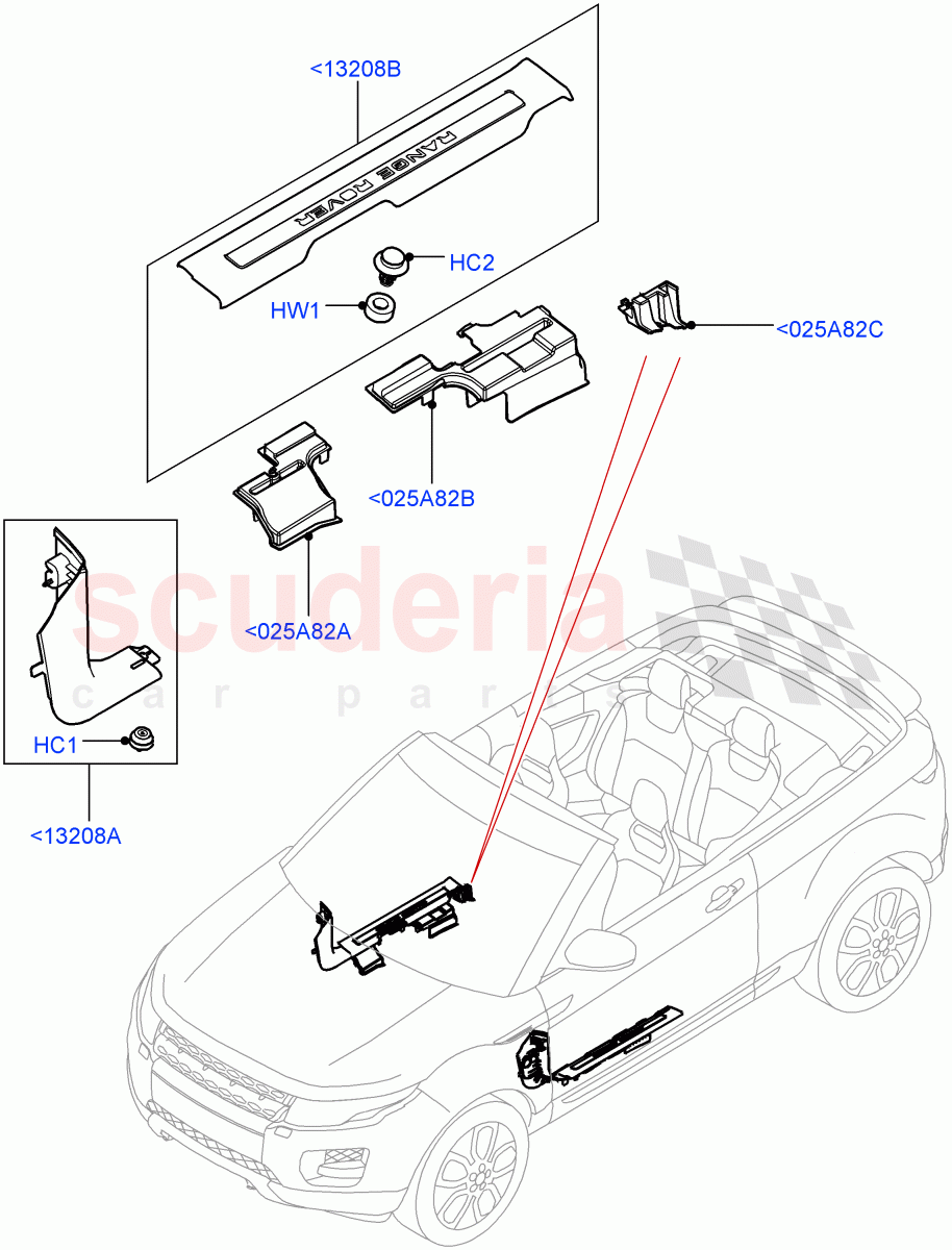 Side Trim (2 Door Convertible, Halewood (UK)) of Land Rover Land Rover Range Rover Evoque (2012-2018) [2.2 Single Turbo Diesel]