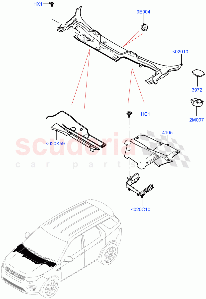 Cowl/Panel And Related Parts (Changsu (China)) ((V) FROMKG446857) of Land Rover Land Rover Discovery Sport (2015+) [2.0 Turbo Petrol GTDI]