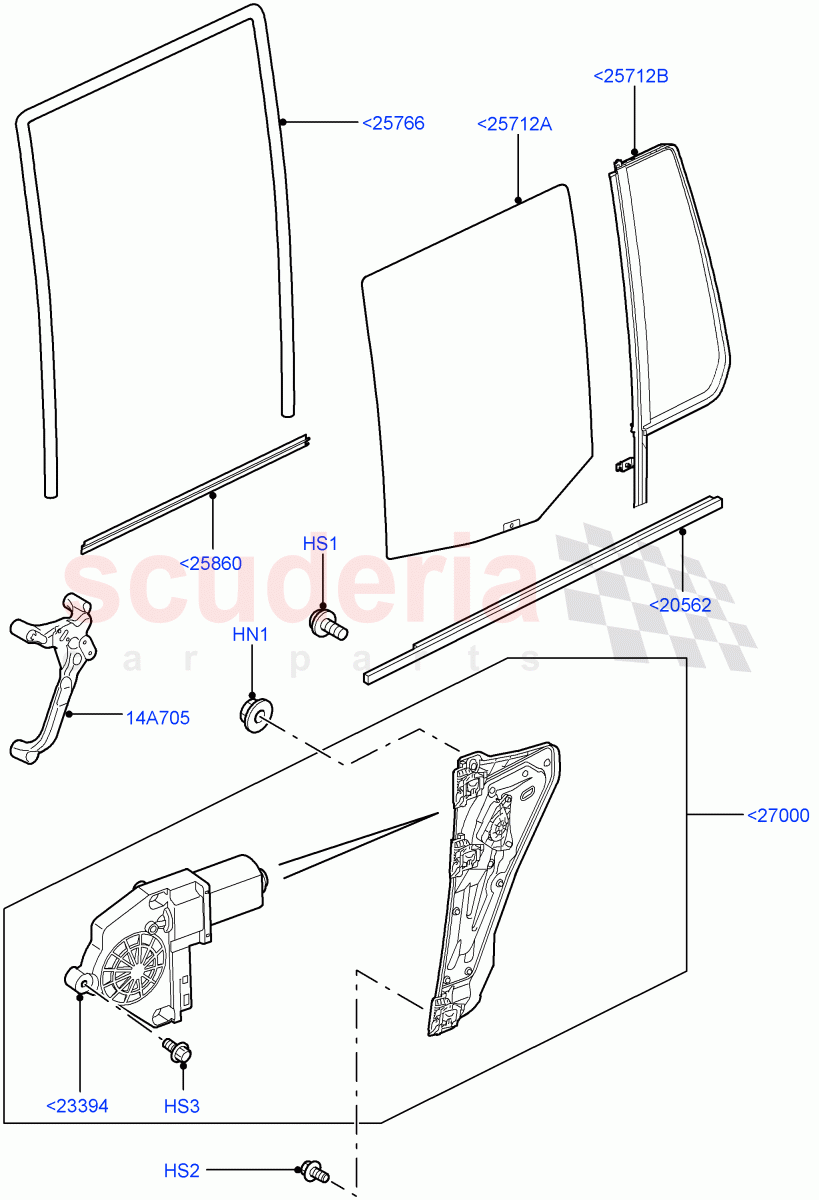 Rear Door Glass And Window Controls ((V) FROMAA000001) of Land Rover Land Rover Discovery 4 (2010-2016) [3.0 DOHC GDI SC V6 Petrol]