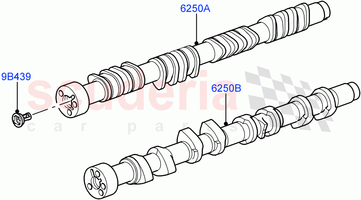 Camshaft(5.0L OHC SGDI NA V8 Petrol - AJ133)((V)FROMAA000001) of Land Rover Land Rover Discovery 4 (2010-2016) [5.0 OHC SGDI NA V8 Petrol]