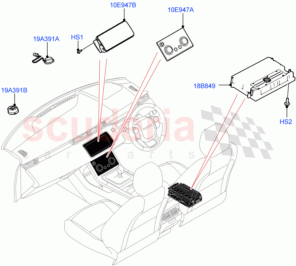 Audio Equipment - Original Fit(Itatiaia (Brazil)) of Land Rover Land Rover Range Rover Evoque (2019+) [2.0 Turbo Petrol AJ200P]