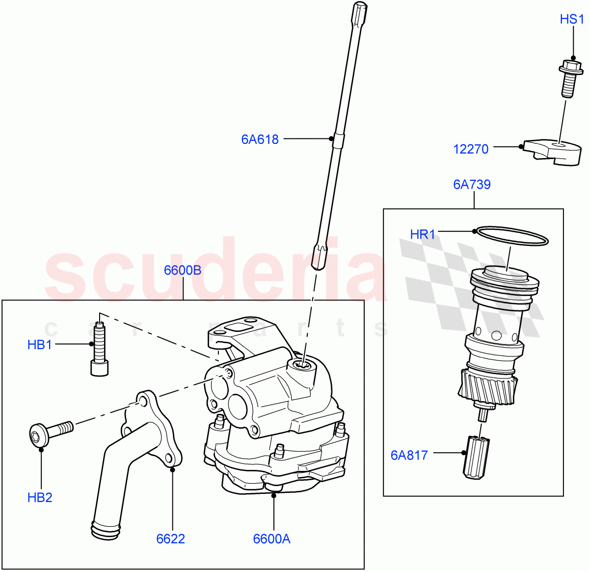 Oil Pump(Cologne V6 4.0 EFI (SOHC))((V)FROMAA000001) of Land Rover Land Rover Discovery 4 (2010-2016) [4.0 Petrol V6]