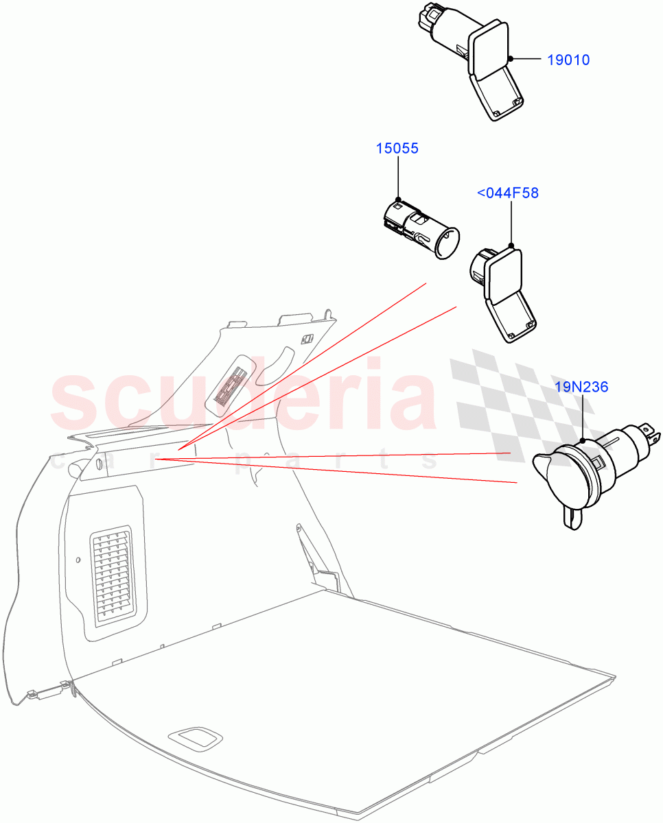 Auxiliary Electrical Power Points(Halewood (UK)) of Land Rover Land Rover Discovery Sport (2015+) [2.0 Turbo Petrol AJ200P]