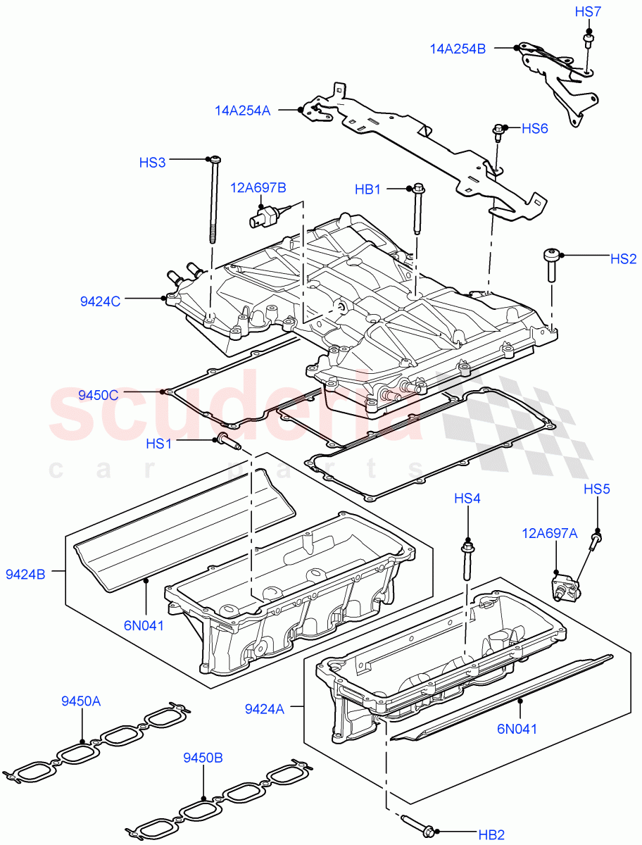 Inlet Manifold(5.0L P AJ133 DOHC CDA S/C Enhanced)((V)FROMKA000001) of Land Rover Land Rover Range Rover Velar (2017+) [5.0 OHC SGDI SC V8 Petrol]