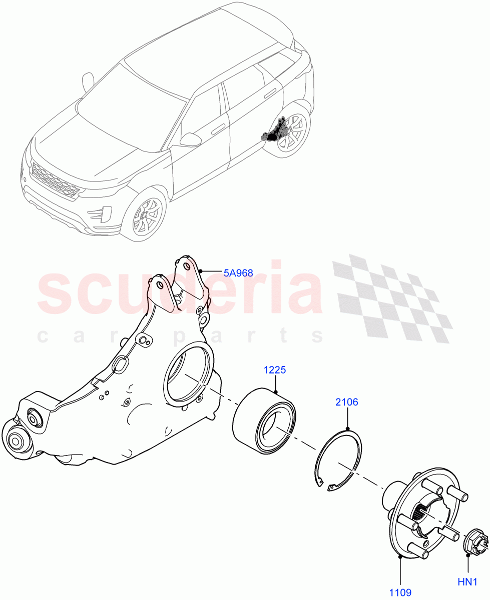 Rear Knuckle And Hub(Changsu (China)) of Land Rover Land Rover Range Rover Evoque (2019+) [2.0 Turbo Diesel AJ21D4]