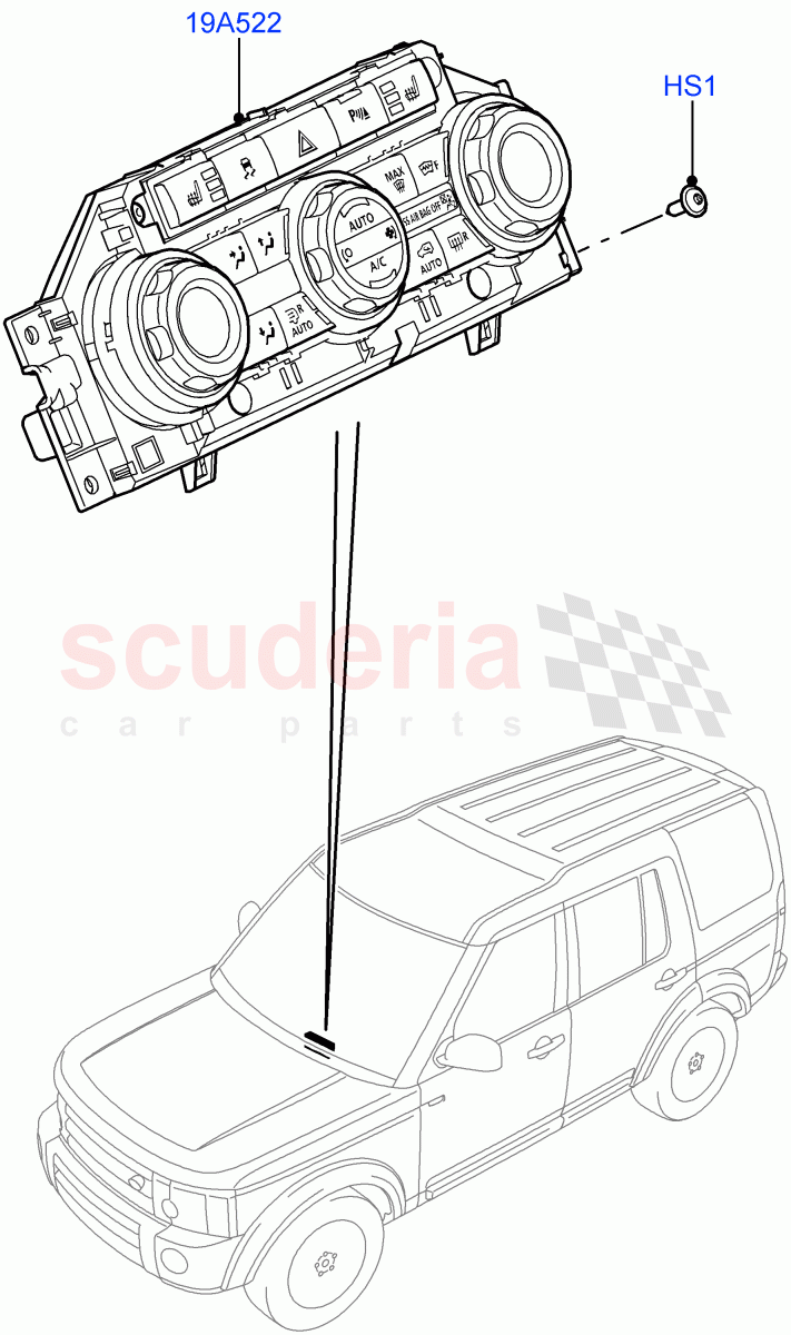 Heater & Air Conditioning Controls(Main Unit)((V)FROMCA000001) of Land Rover Land Rover Discovery 4 (2010-2016) [5.0 OHC SGDI NA V8 Petrol]