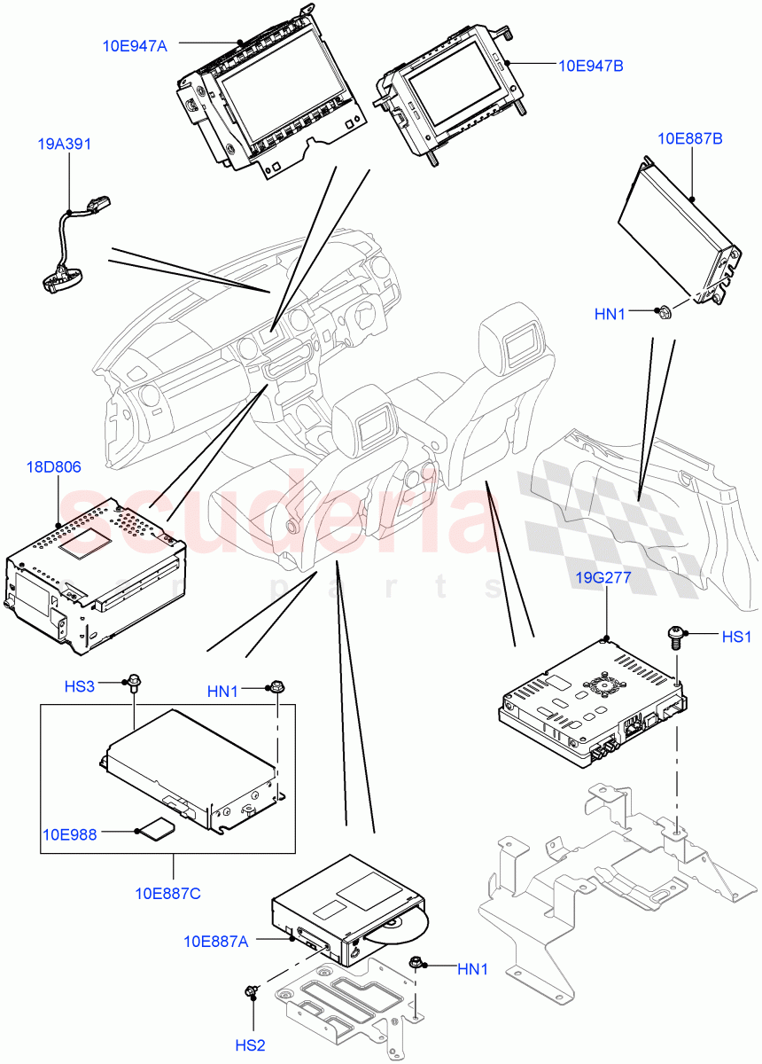 Family Entertainment System(Front Seats)((V)FROMCA000001) of Land Rover Land Rover Discovery 4 (2010-2016) [2.7 Diesel V6]