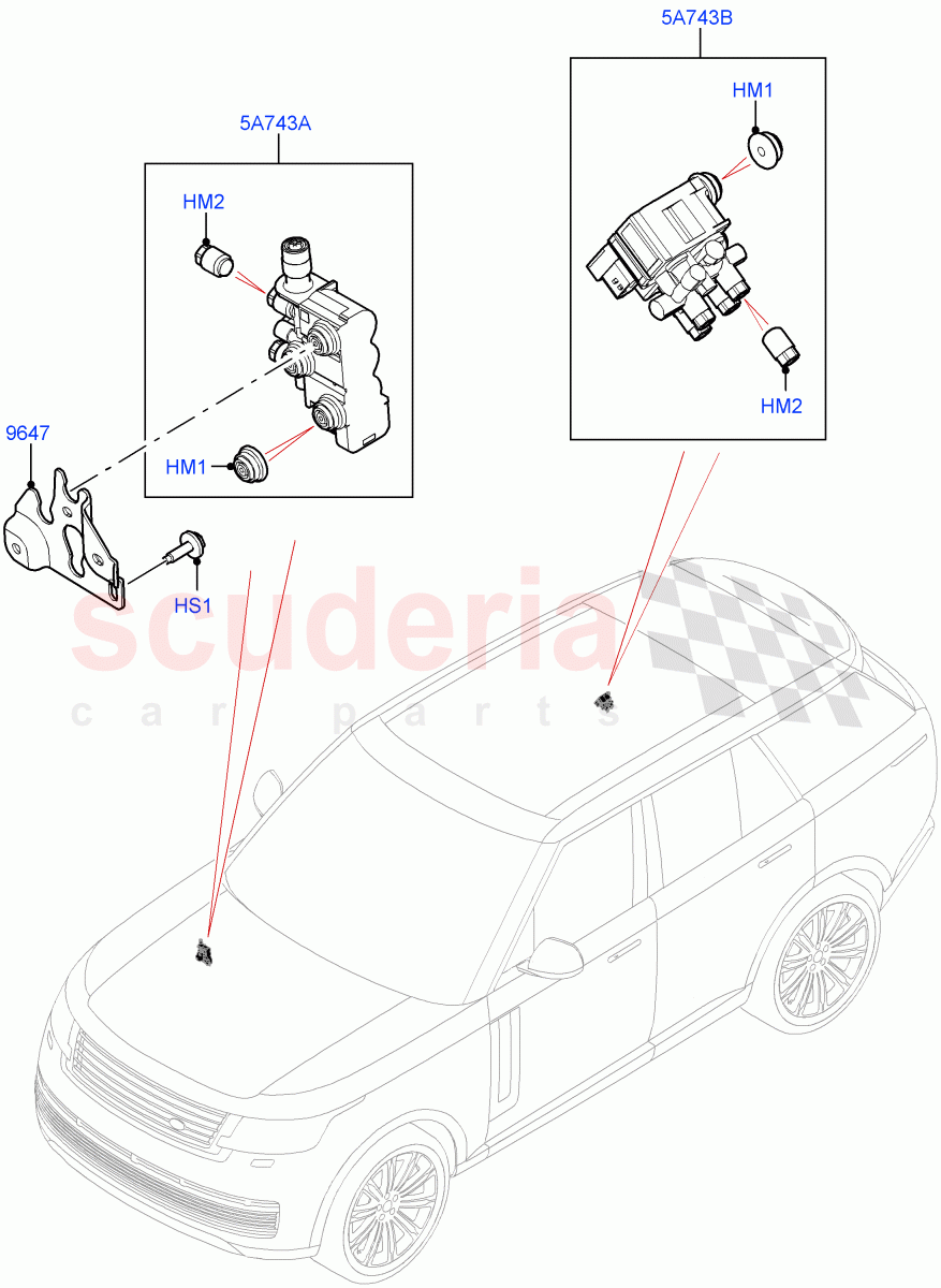 Air Suspension Compressor And Lines (Valve Assembly) of Land Rover Land Rover Range Rover (2022+) [3.0 I6 Turbo Diesel AJ20D6]
