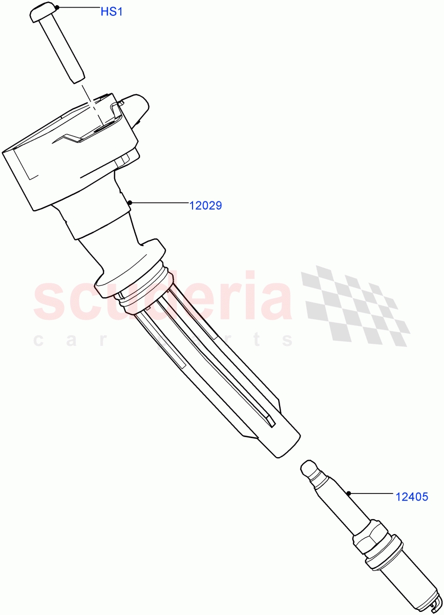 Ignition Coil And Wires/Spark Plugs(Nitra Plant Build)(5.0 Petrol AJ133 DOHC CDA)((V)FROMM2000001) of Land Rover Land Rover Defender (2020+) [5.0 OHC SGDI SC V8 Petrol]