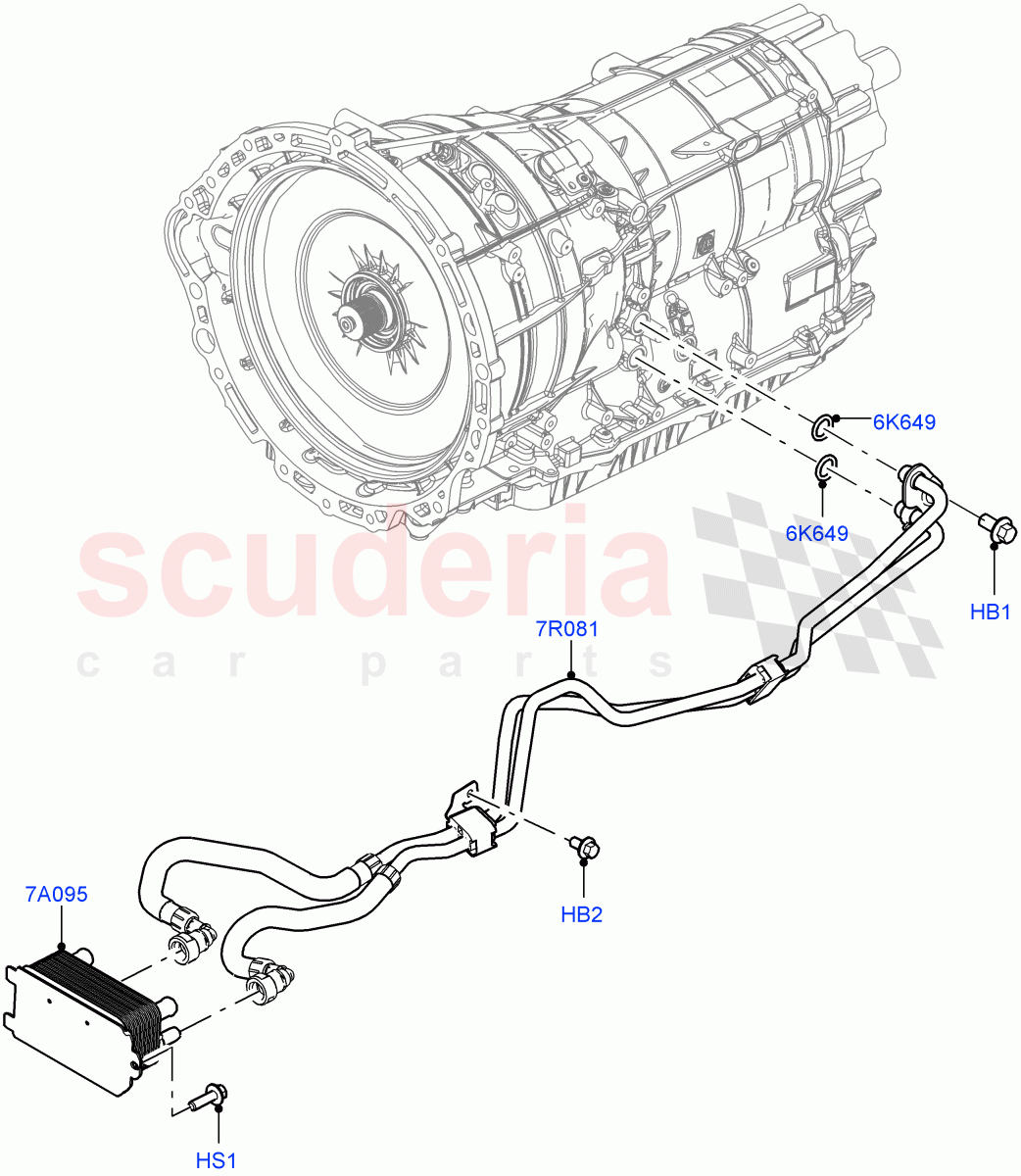 Transmission Cooling Systems (8HP Gen3 Hybrid Trans) ((V) FROMJA000001) of Land Rover Land Rover Range Rover Sport (2014+) [5.0 OHC SGDI SC V8 Petrol]
