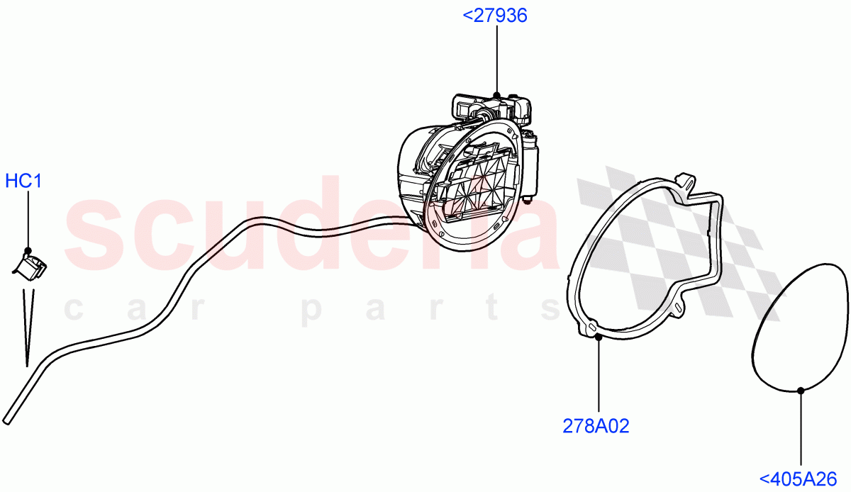Fuel Tank Filler Door And Controls (Itatiaia (Brazil)) ((V) FROMGT000001) of Land Rover Land Rover Range Rover Evoque (2012-2018) [2.2 Single Turbo Diesel]