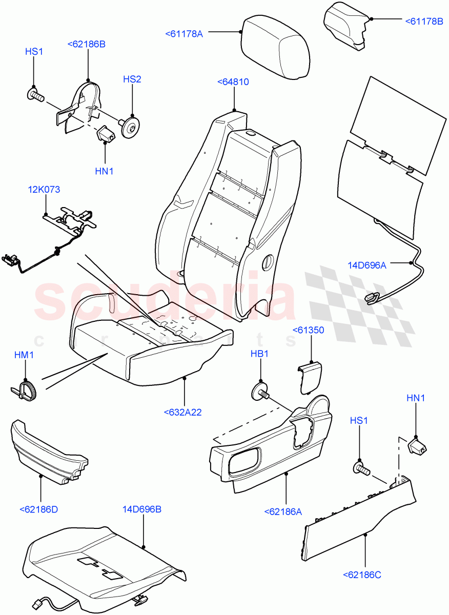 Front Seat Pads/Valances & Heating ((V) FROMAA000001) of Land Rover Land Rover Range Rover Sport (2010-2013) [5.0 OHC SGDI NA V8 Petrol]