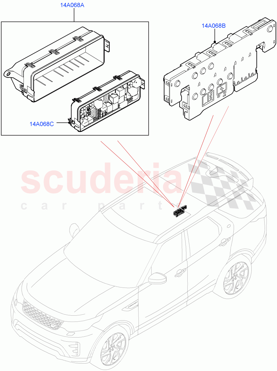 Fuses, Holders And Circuit Breakers (Rear, Solihull Plant Build) ((V) FROMHA000001) of Land Rover Land Rover Discovery 5 (2017+) [3.0 I6 Turbo Petrol AJ20P6]