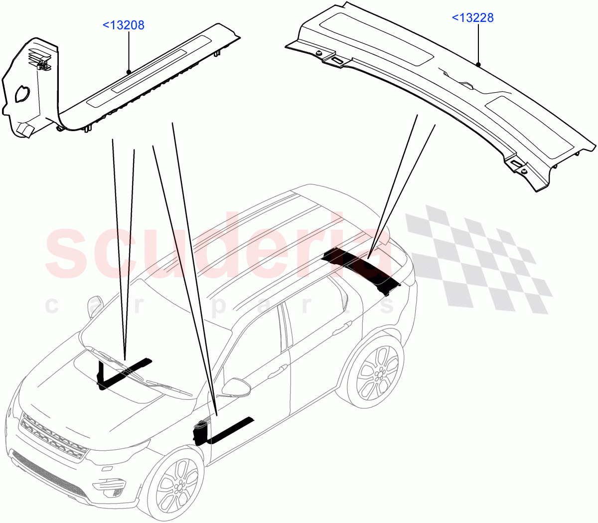 Door Sill Finishers (Accessory) (Halewood (UK), Itatiaia (Brazil)) of Land Rover Land Rover Discovery Sport (2015+) [2.0 Turbo Petrol GTDI]