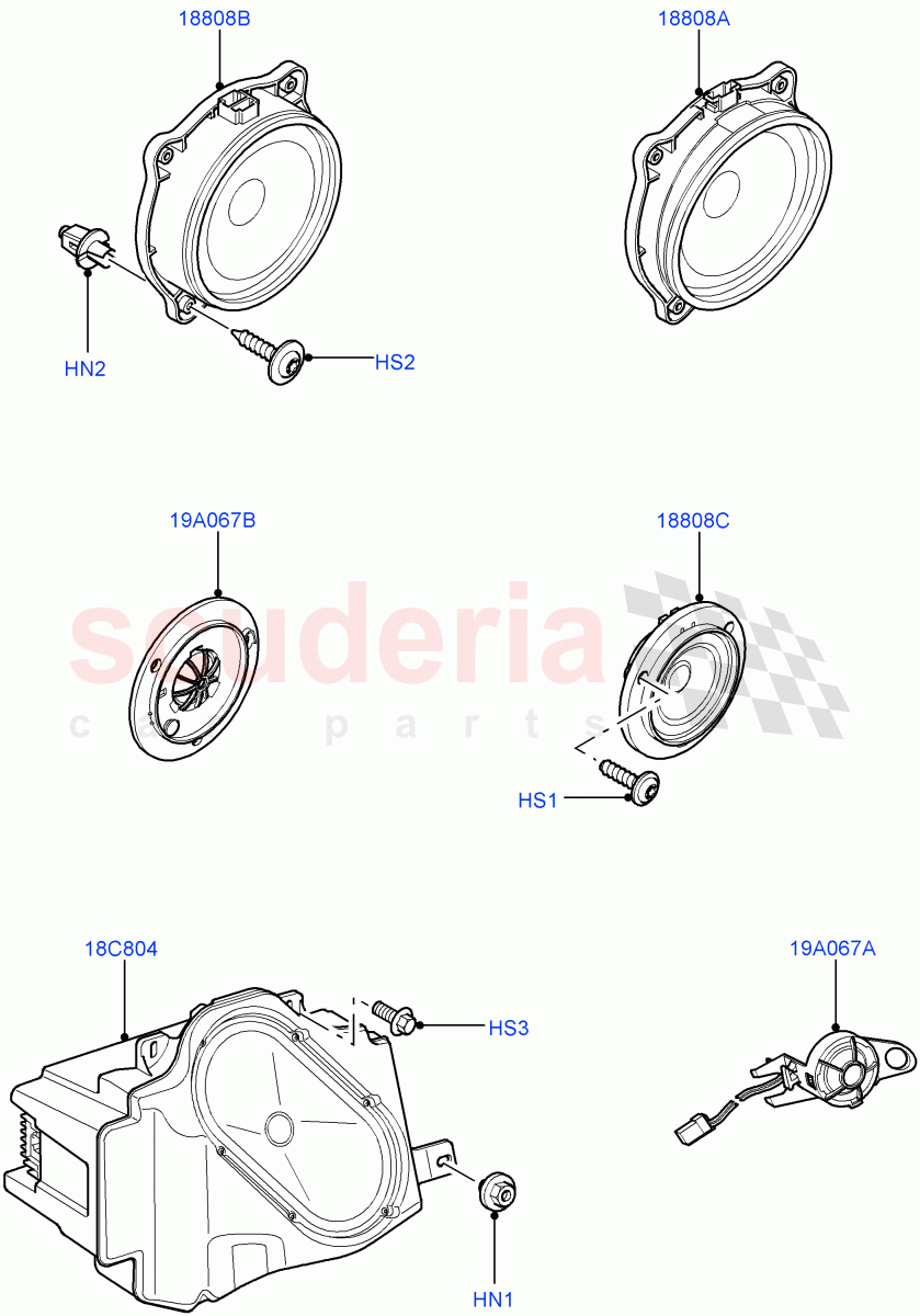 Speakers (Less Armoured, Hi ICE Branded) ((V) FROMAA000001) of Land Rover Land Rover Range Rover (2010-2012) [3.6 V8 32V DOHC EFI Diesel]