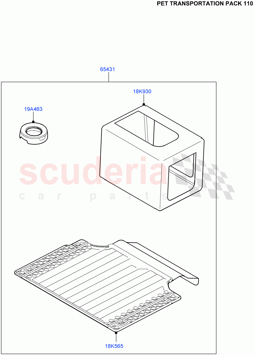 Accessory Pack(Pet Transportation Pack 110: Virtual Part Order Number VPLEPET000)(Standard Wheelbase) of Land Rover Land Rover Defender (2020+) [3.0 I6 Turbo Petrol AJ20P6]